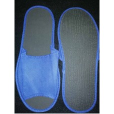Тапочки на не ковзної підошви типу шкіри (дерматин) синього кольору