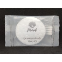 Набір косметичний флоу пак VIP 2 ватних диски та 4 косметичні палички