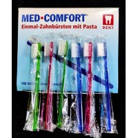 Зубна щітка оброблена зубною пастою MedKomfort