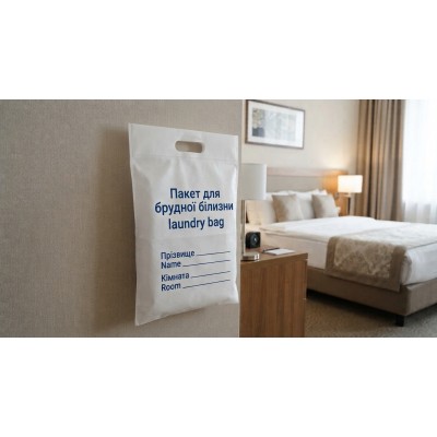 Пакет для грязного белья в гостиничные номера (полиэтиленовый) laundry bag 40*60см Пакет для грязного белья в гостиничные номера (полиэтиленовый) laundry bag 40*60см