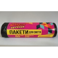 Пакеты для мусора Кузя Сервис 60 л, , 20 шт., 58х65 см (для гостиниц и офисов) 10 мкм Пакеты для мусора Кузя Сервис 60 л, , 20 шт., 58х65 см (для гостиниц и офисов) 10 мкм