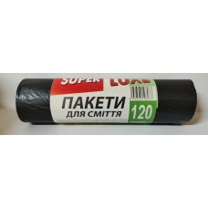 Пакеты для мусора SLuxe 120 л 10 шт/рул 17 мкм (190 г) Пакеты для мусора SLuxe 120 л 10 шт/рул 17 мкм (190 г)