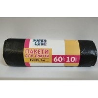 Пакеты для мусора Кузя Сервис 60 л, 14 мкм, 10 шт. в рулоне (для гостиниц и HoReCa)